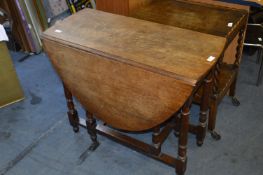 Oak Drop Leaf Gate Leg Dining Table