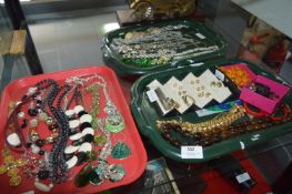 Three Tray Lots of Costume Jewellery; Beaded Neckl