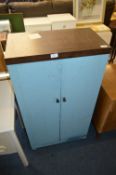 Blue Painted DVD/VHS Storage Cabinet