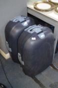 Pair of Hard Plastic Wheeled Travel Cases