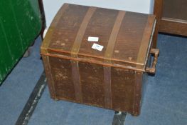 Copper Bound Oak Coal Box