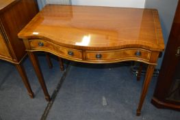 J.C. Furniture Mahogany Inlaid Serpentine Fronted