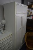 White Melamine Two Door Wardrobe