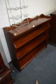 Mahogany Three Height Bookshelf