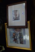 Framed Print and Watercolour - Beverley North Bar