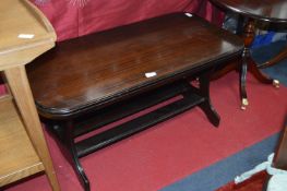 Rectangular Mahogany Coffee Table with Undershelf