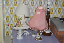 Five Assorted Table Lamps with Shades