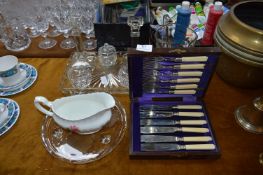 Dressing Table Set, Cutlery Set, Cake Plate Jug, e