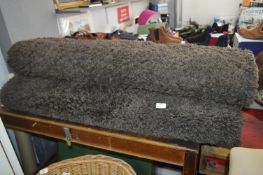 Three Chocolate Brown Wool Pile Rugs
