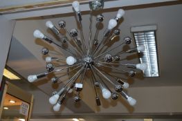 Chrome Sputnik Style Ceiling Light Fitting
