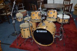 Yamaha Seven Piece Stag Custom Drum Set with Cymba