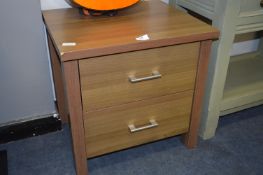 Pair of Walnut Effect Two Drawer Side Cabinets