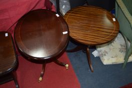 Two Pedestal Side Tables