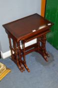 Mahogany Nest of Three Tables
