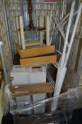 Cage Lot: Clothes Airers, Side Table, Walnut Pot C