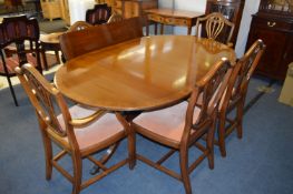 Jay C Furniture Mahogany D-End Extending Dining Ta