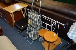 Shopping Trolley, Stool, Folding Table, Pan Rack,