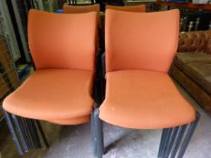 Twenty Four Metal Framed Upholstered Banqueting C