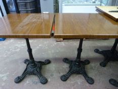 *Pair of Tables with Cast Iron Bases 24