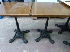 *Pair of Tables with Cast Iron Bases 24