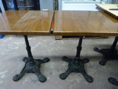 *Pair of Tables with Cast Iron Bases 24