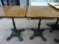 *Pair of Tables with Cast Iron Bases 24