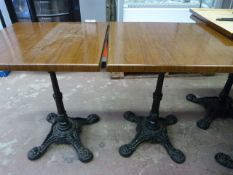 *Pair of Tables with Cast Iron Bases 24