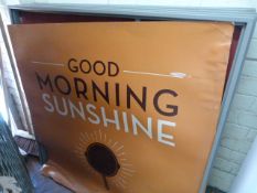*Five Metal Framed Cafe Signs 121x121cm