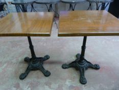 *Pair of Tables with Cast Iron Bases 24