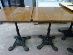 *Pair of Tables with Cast Iron Bases 24