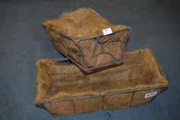 *Two Metal Wall Mounted Plant Troughs