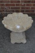 Reconstituted Limestone Birdbath in the Form of a