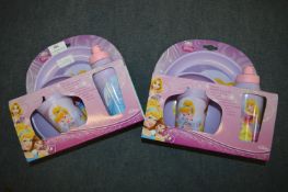 *Two Disney Princess Dinner Sets