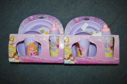 *Two Disney Princess Dinner Sets