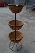 *Wrought Metal Three Teir Planter