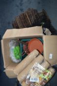*Fibre Plant Pots, Willow Edging, Small Waste Bin,