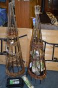 *Two Willow Obelisks and Bean/Pea Support Netting