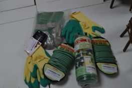 *Three Garden Gloves and Three Soft Twist Ties