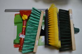 *Three Sweeping Brush Heads and a Window Cleaner