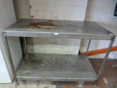 *Stainless Steel Preparation Table with Shelf, app