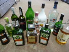 *x13 Part Used Bottles of Assorted Spirits