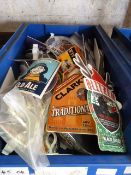 *Box of Plastic Beer Pump Advert Clips