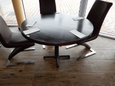 *Three 110cm Diameter Circular Dining Table on Ped