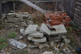 Quantity of York Stone and 150 Red Bricks