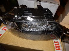 *Pair Audi A6 2001-2004 Black Angel Eye Headlights