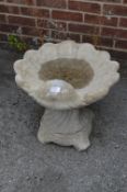 Reconstituted Limestone Birdbath in the Form of a