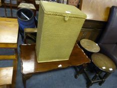 Oak Coffee Table and Linen Basket