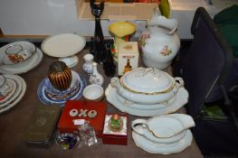 Table lot of Pottery, serving Dish, Decorative Pla