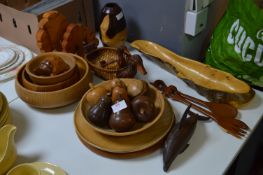 Treen Items, Artificial Fruit, Fruit Bowls etc
