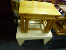 Light Oak Nest of Two Tables